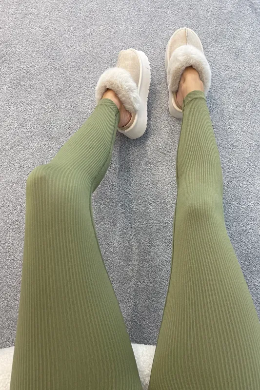 The HONEY Leggings | Khaki sold by Talliah Rose UK