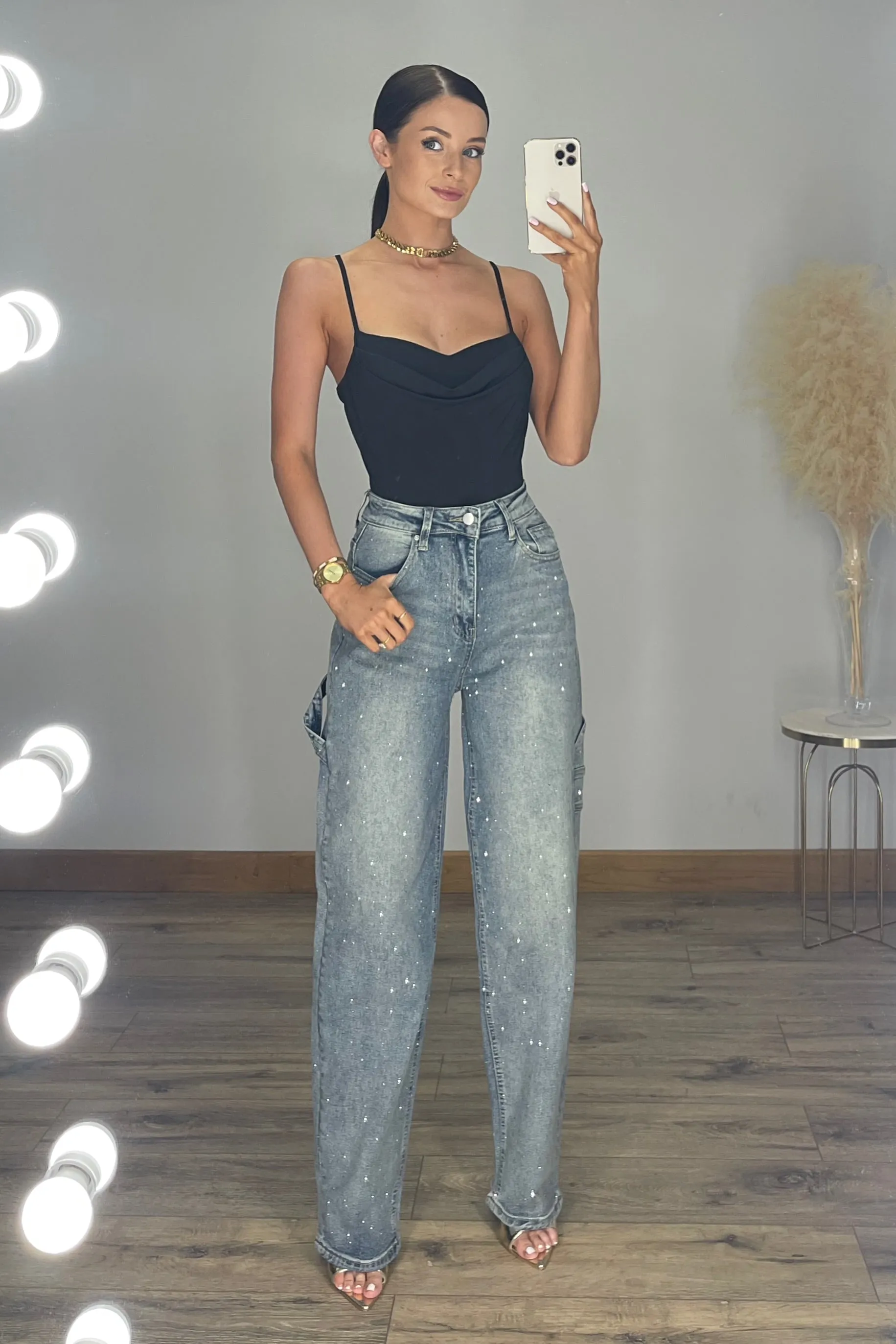 The PAIGE Diamanté Jeans | Blue sold by Talliah Rose UK