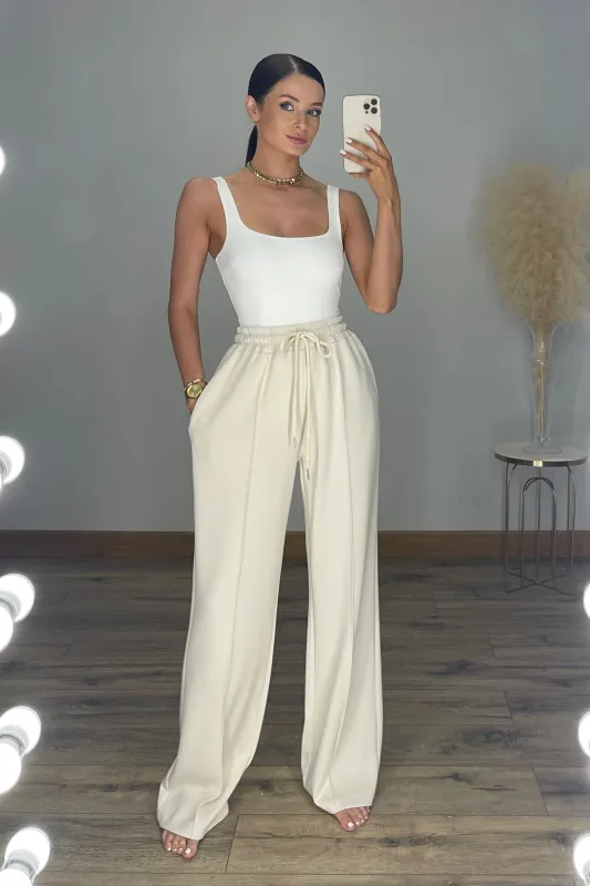 SKYE Buttery Soft Pin-Tuck Wide Leg Joggers sold by Talliah Rose UK