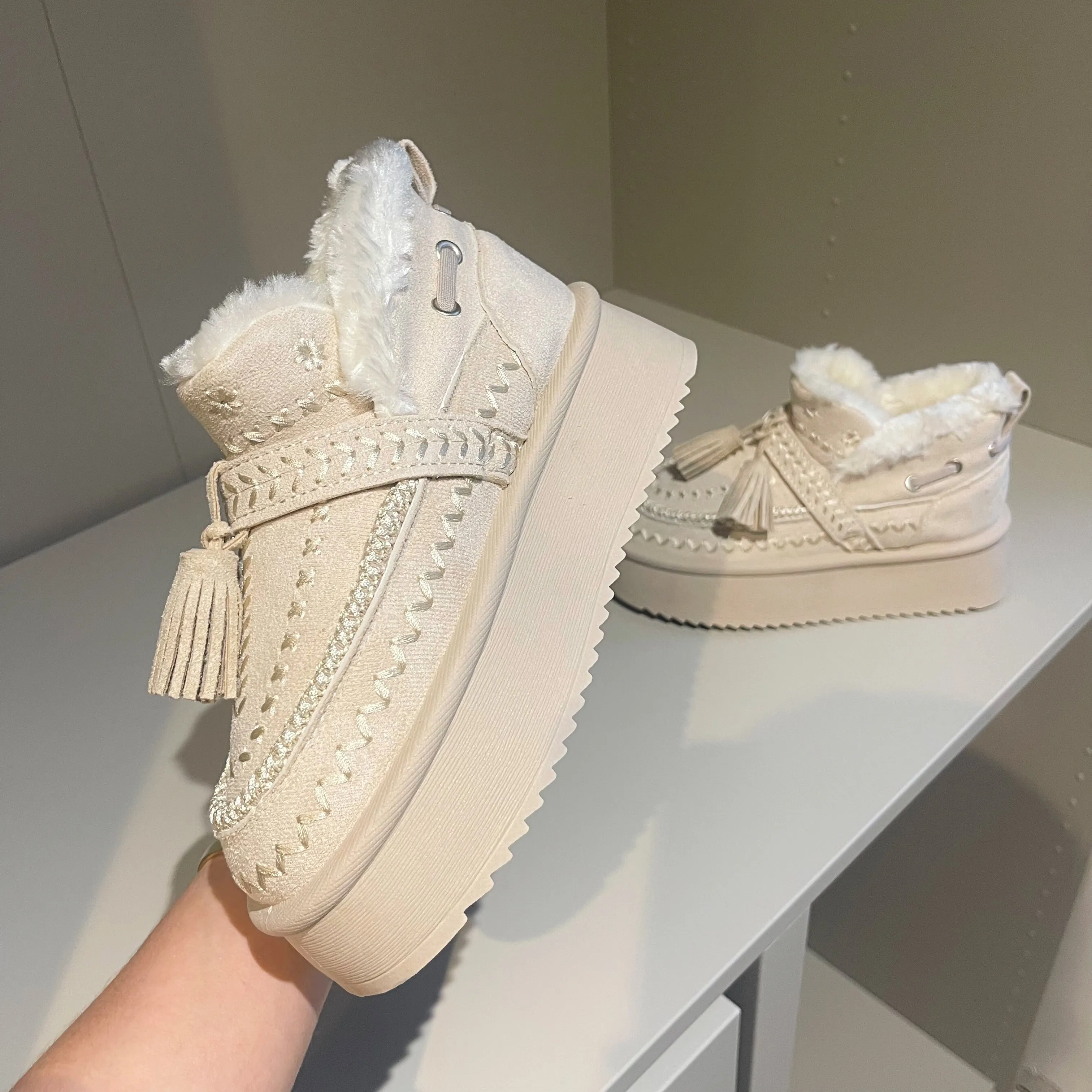 The LUNA Boots | Beige *sizing up is advised* sold by Talliah Rose UK product image thumbnail 2