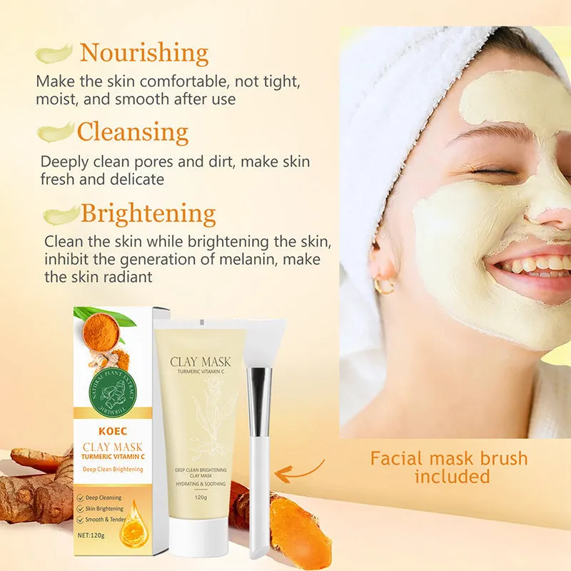 The KOEC Turmeric Clay Mask | 120g sold by Talliah Rose UK product image thumbnail 2
