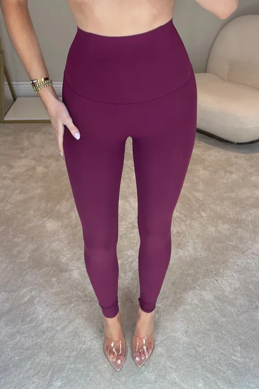 The FRANKIE Seamless Sculpt Leggings | Dark Cherry sold by Talliah Rose UK