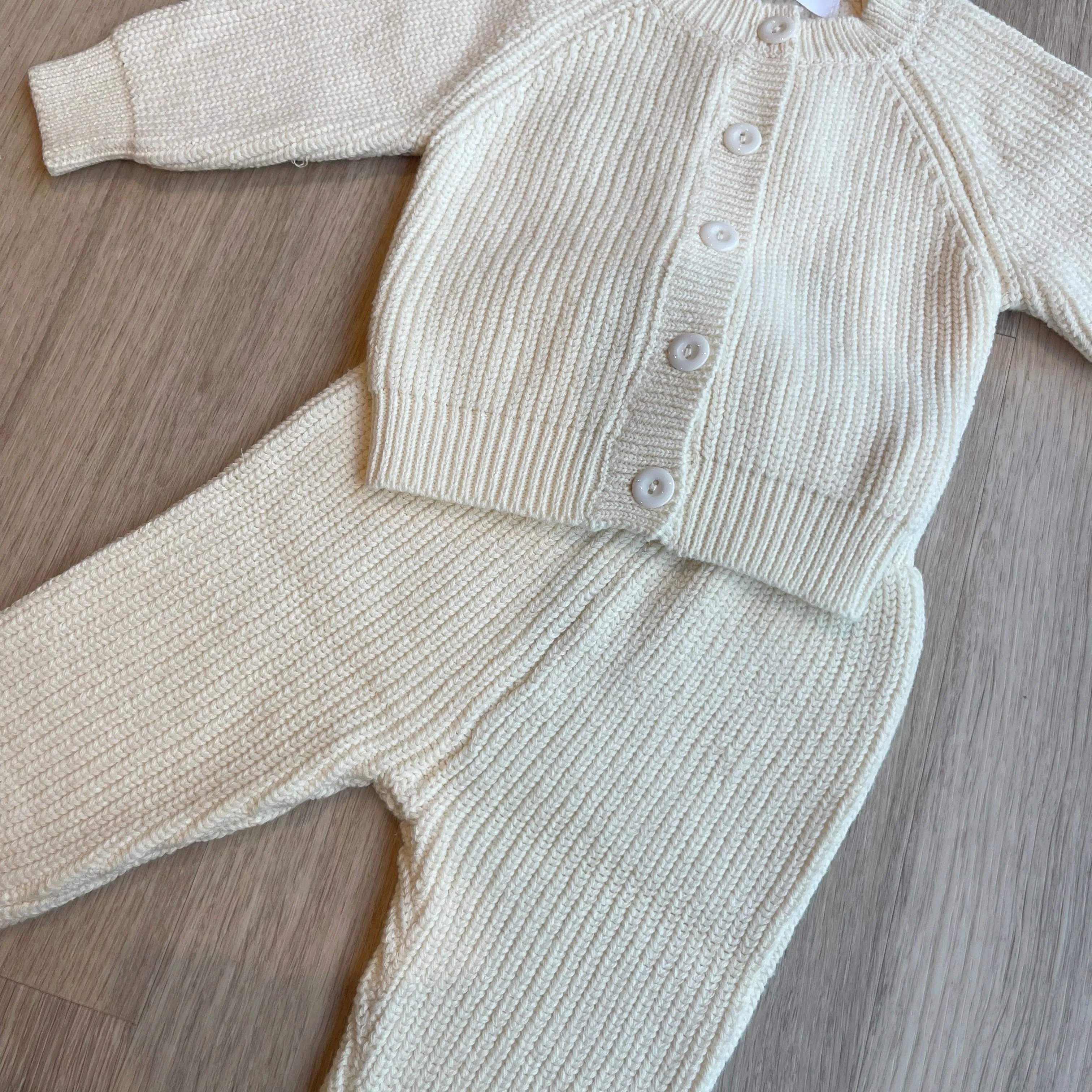 ASPEN Soft Knitted Two Piece Set in Cream sold by Talliah Rose UK product image thumbnail 2