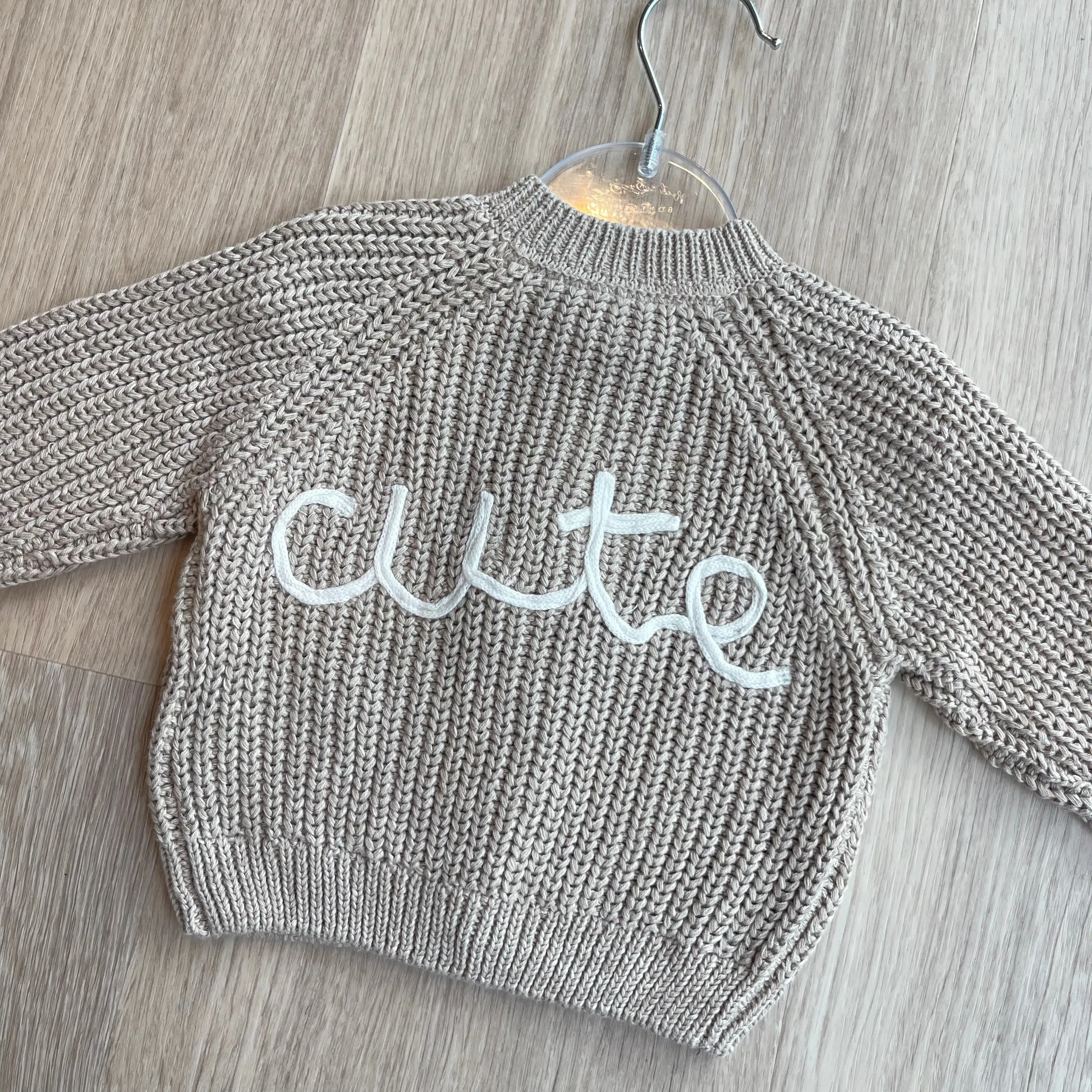 Cute Chunky Knit Cardigan in Mocha sold by Talliah Rose UK product image thumbnail 2