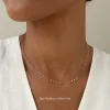 14k White Gold Petal Chain Necklace - Fleur sold by Linjer