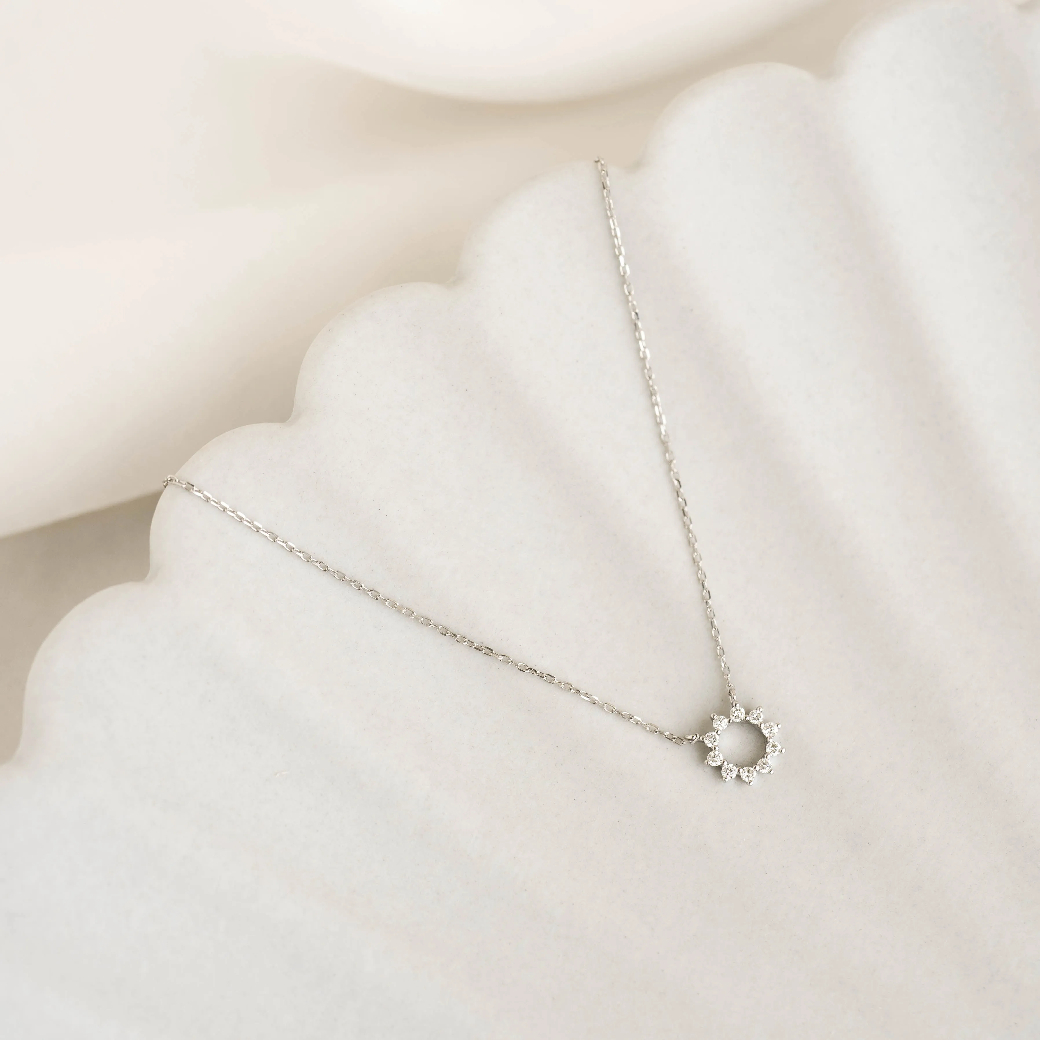 Diamond Sun Necklace White Gold - Lova sold by Linjer product image thumbnail 2