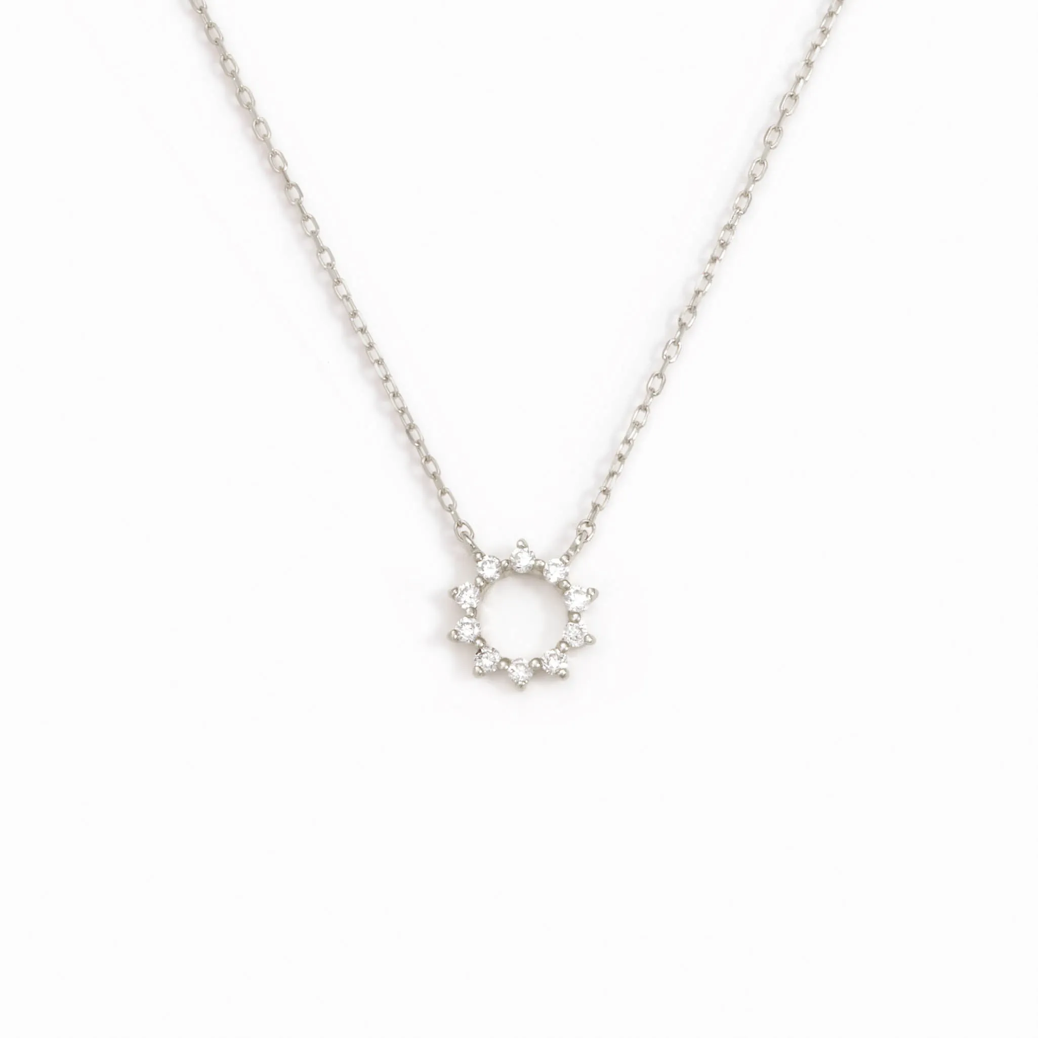 Diamond Sun Necklace White Gold - Lova sold by Linjer product image thumbnail 4