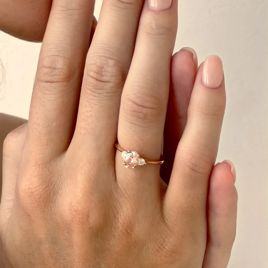 Morganite and Diamond Ring Rose Gold - Kindra sold by Linjer product image thumbnail 3