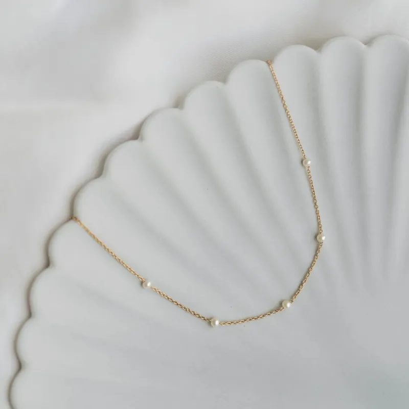 Pearl Station Necklace - Adara sold by Linjer