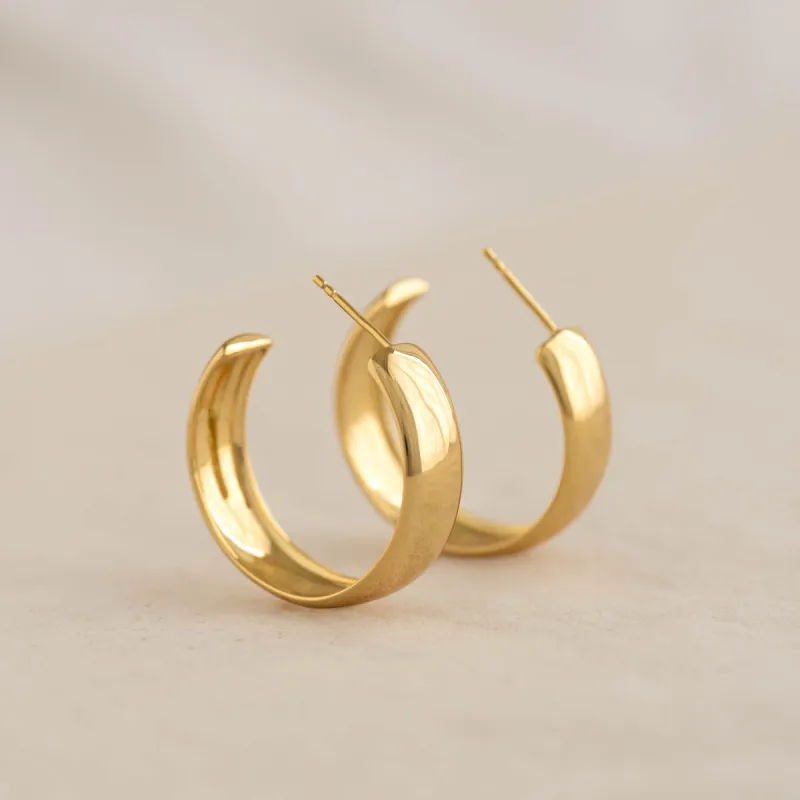 Large Bold Hoop Earrings - Mina sold by Linjer