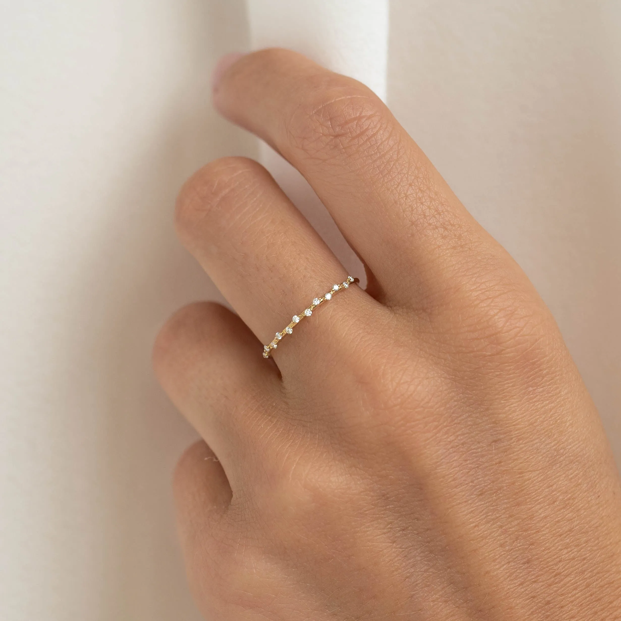 Scattered Diamond Ring 14k Gold - Halla sold by Linjer product image thumbnail 2