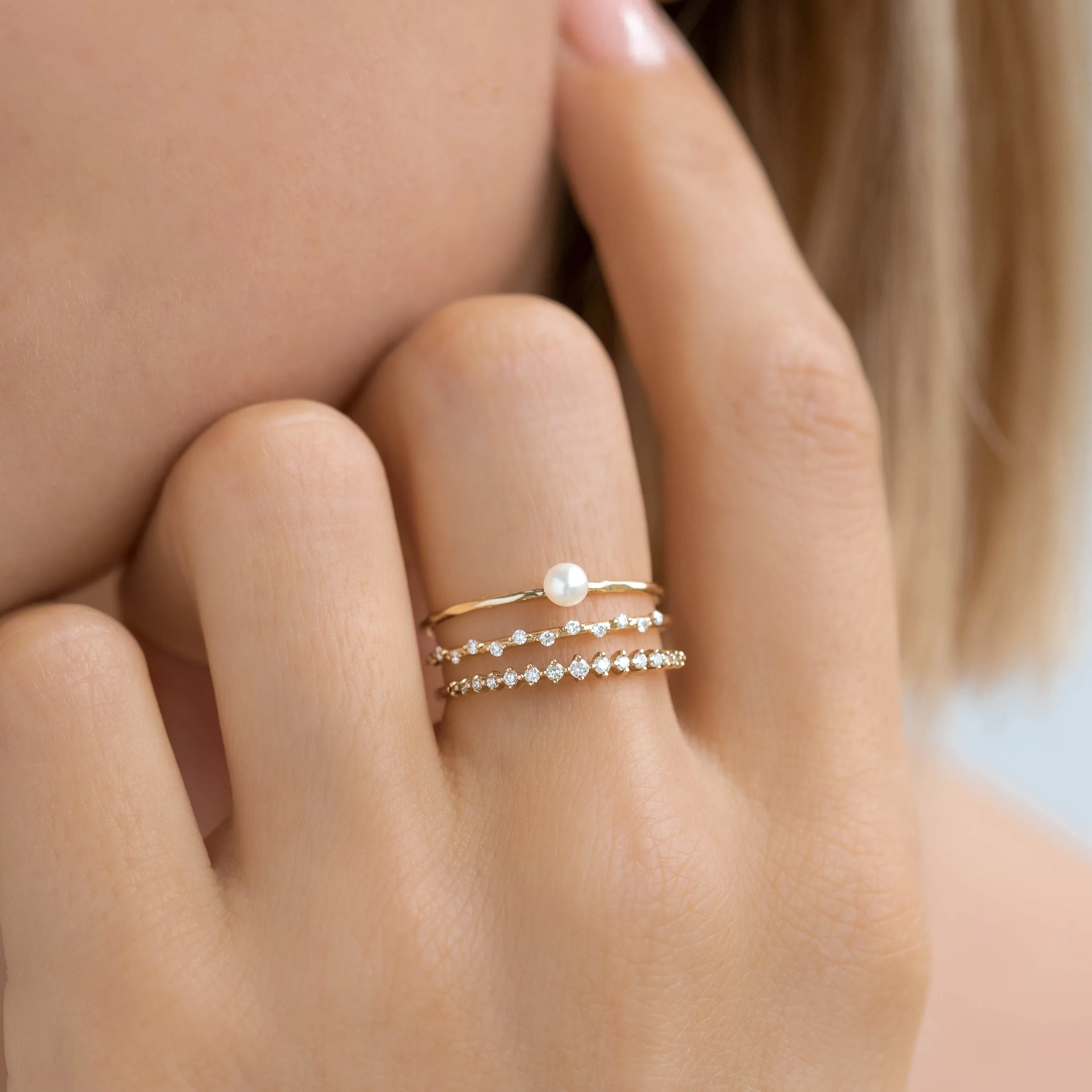 Scattered Diamond Ring 14k Gold - Halla sold by Linjer product image thumbnail 5