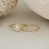 Diamond Beaded Ring 14k Gold - Natalie sold by Linjer