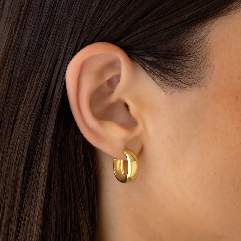 Small Bold Hoop Earrings - Ebba sold by Linjer