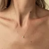 Bezel Set Diamond Necklace 4mm 14k Gold -  Ulla sold by Linjer