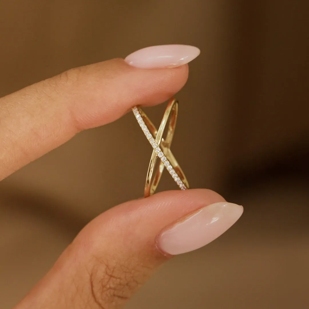 Criss Cross Half Eternity Diamond Ring - Nuria sold by Linjer product image thumbnail 4