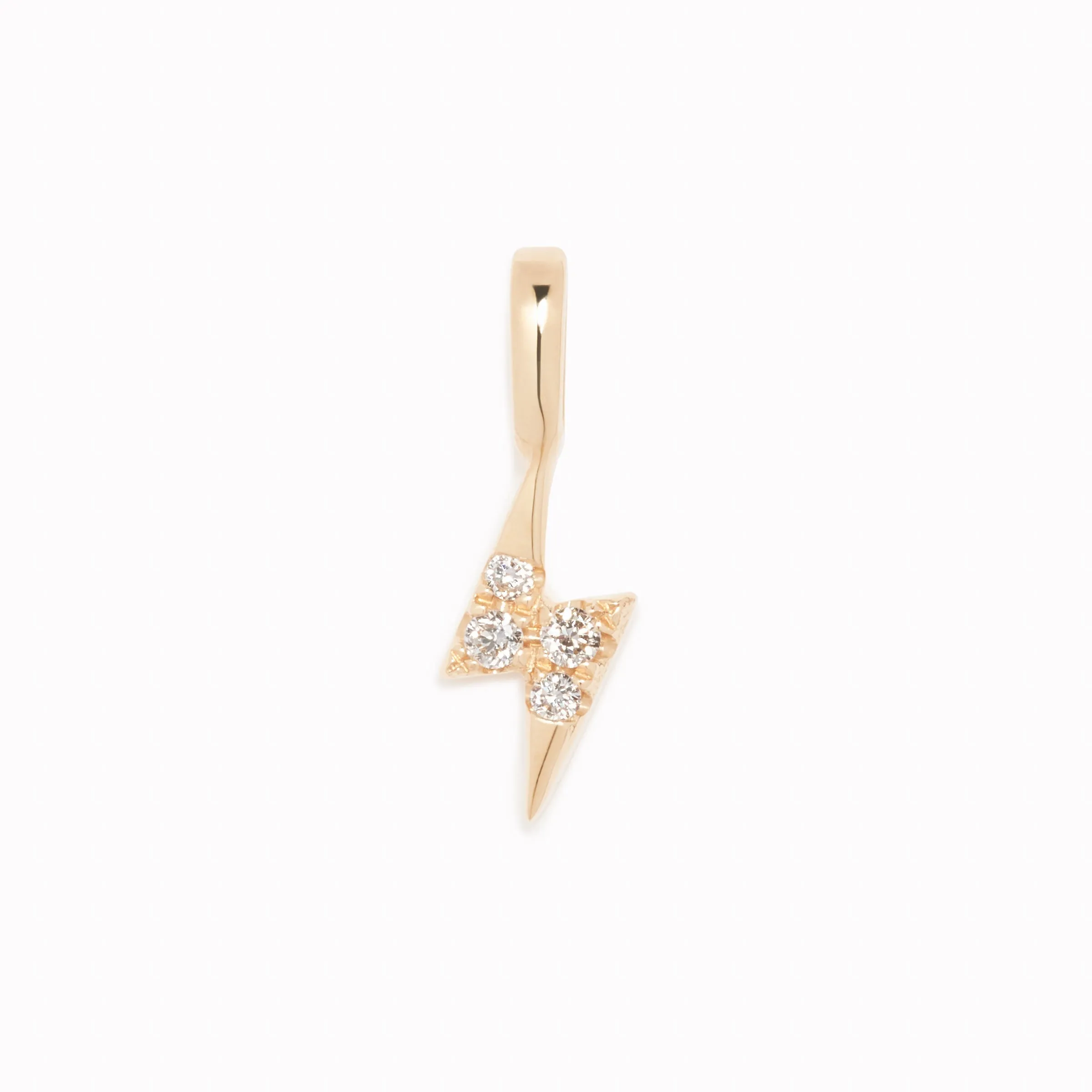 Diamond Lightning Bolt Charm 14k Gold sold by Linjer product image thumbnail 3