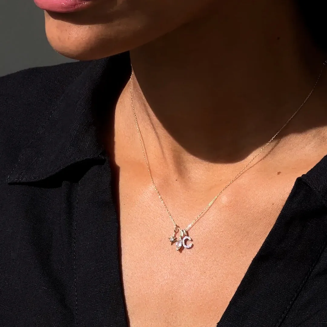 Diamond Lightning Bolt Charm 14k Gold sold by Linjer product image thumbnail 5