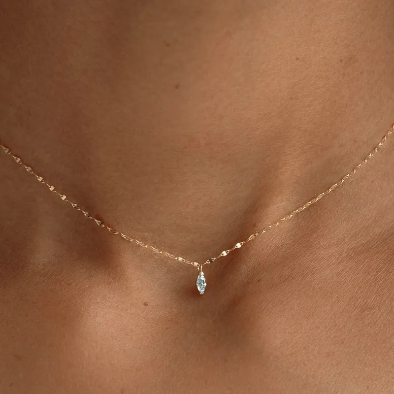 Marquise Diamond Necklace - Emina made by Linjer