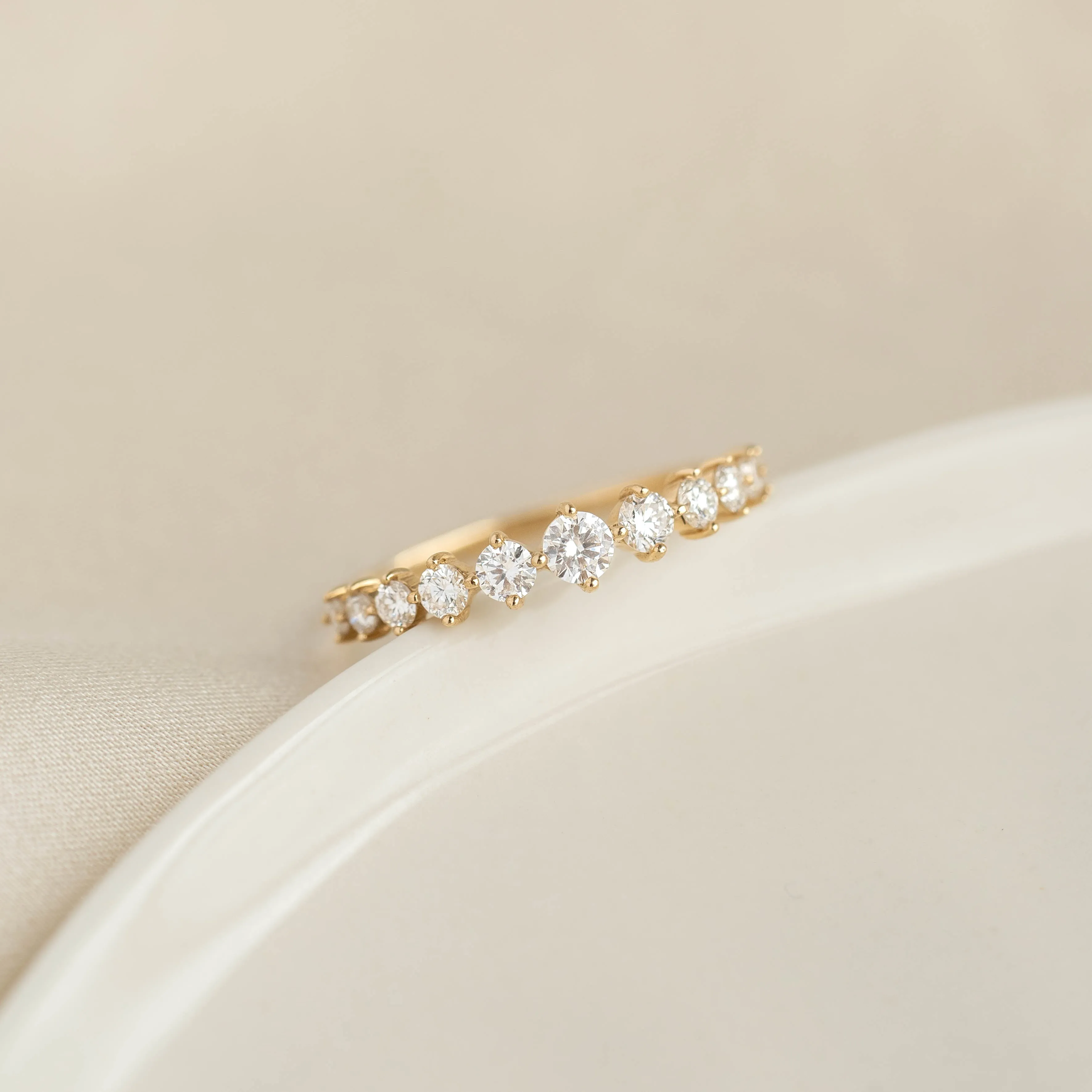 Graduated Diamond Ring 14k Gold - Giselle sold by Linjer product image thumbnail 2