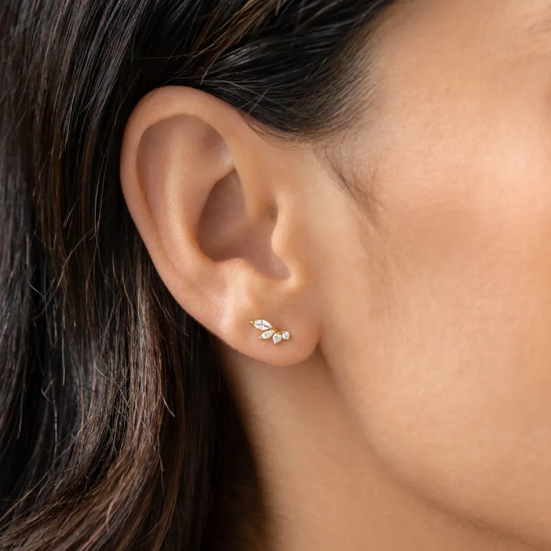 Marquise Wing Earrings - Ava made by Linjer