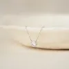 Bezel Set Diamond Necklace 4mm White Gold - Ulla sold by Linjer