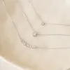 Bezel Set Diamond Necklace 4mm White Gold - Ulla sold by Linjer