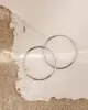 White Gold Hoops 25mm - Sonia sold by Linjer