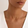 White Gold Cable Chain Necklace (16 inches) - Tyra sold by Linjer