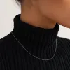 White Gold Cable Chain Necklace (16 inches) - Tyra sold by Linjer