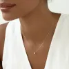Bezel Set Diamond Necklace White Gold - Thais sold by Linjer