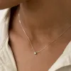 Bezel Set Diamond Necklace White Gold - Thais sold by Linjer