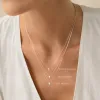 Bezel Set Diamond Necklace White Gold - Thais sold by Linjer