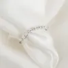 Curved Diamond Ring White Gold - Isla sold by Linjer