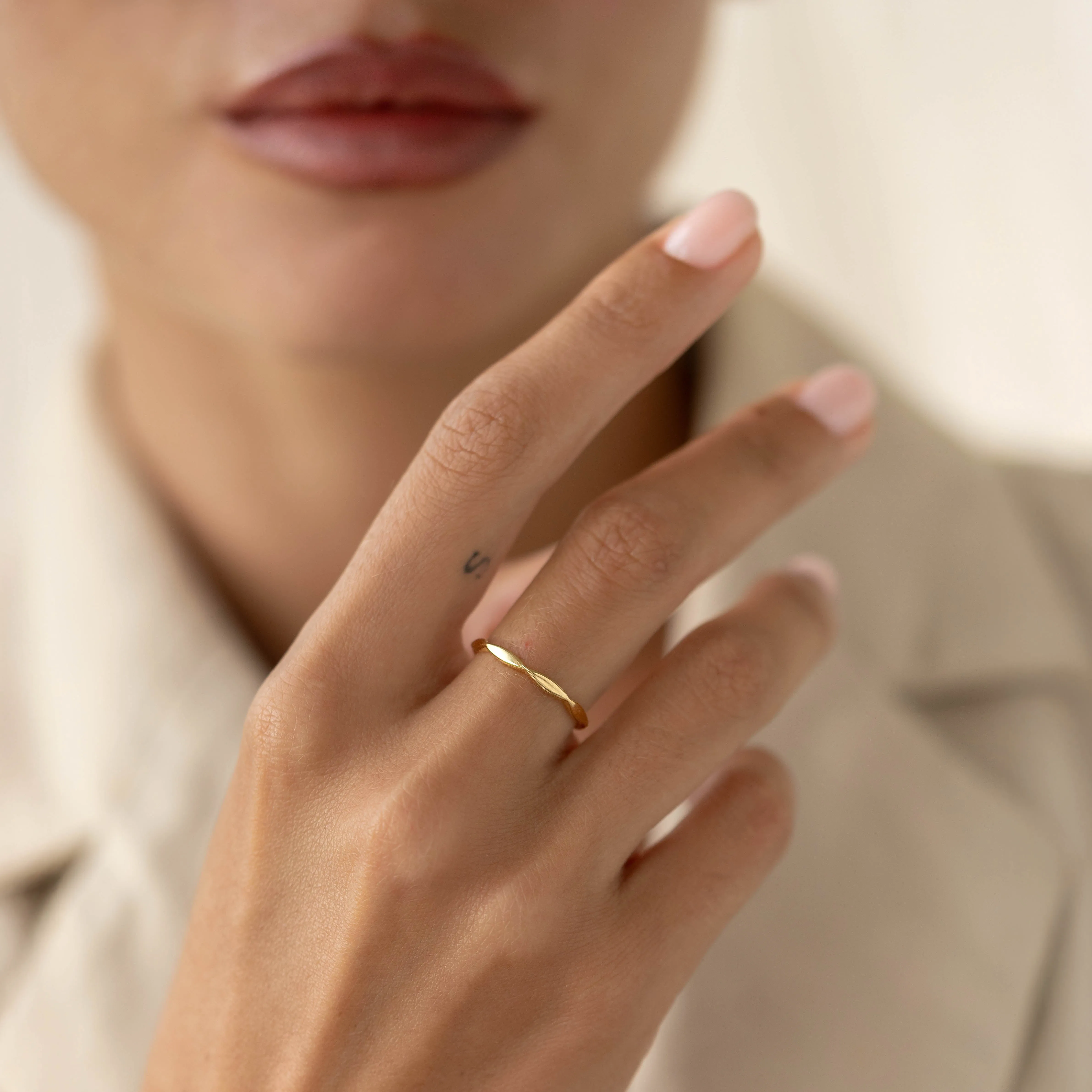 Faceted Ring - Katrine sold by Linjer product image thumbnail 3