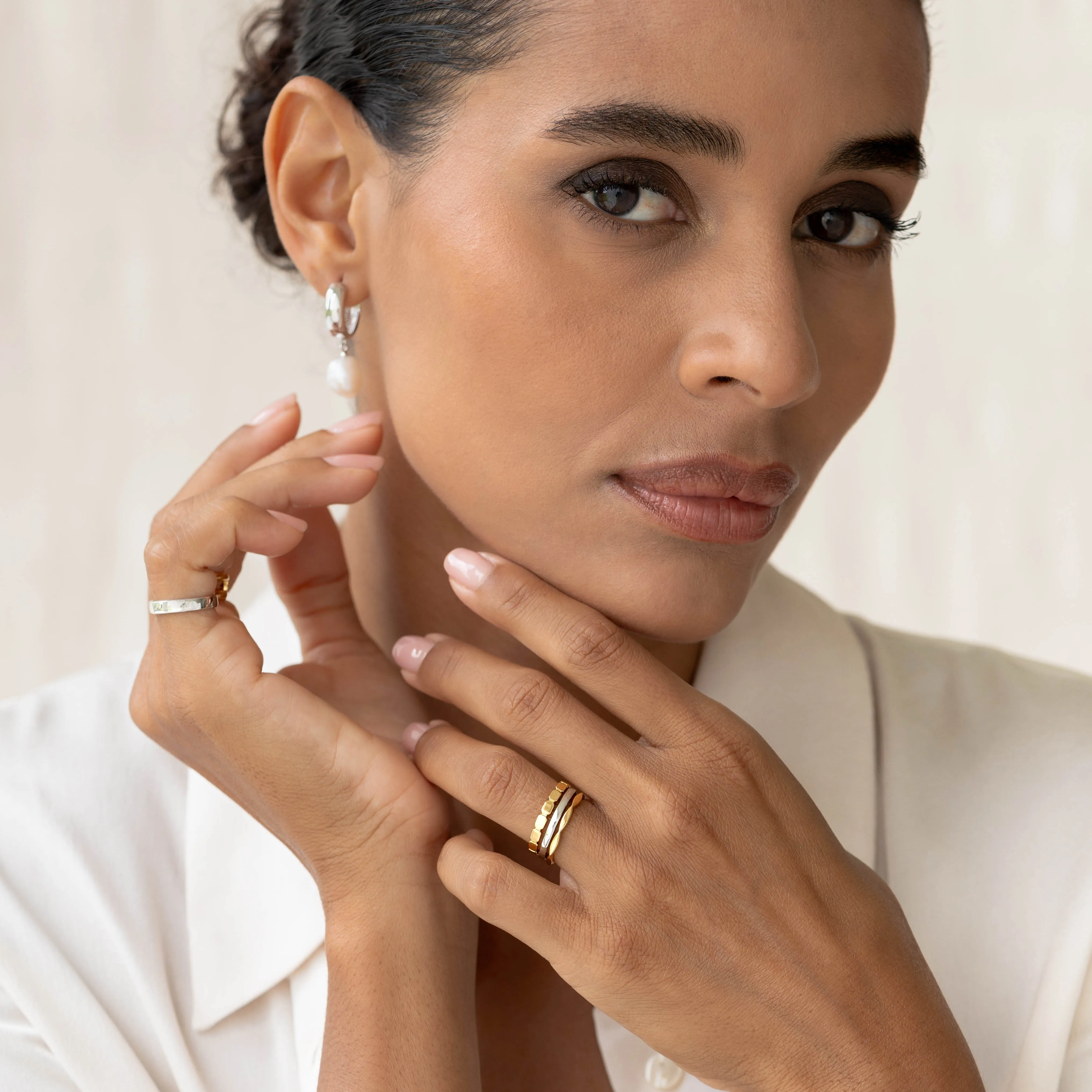 Faceted Ring - Katrine sold by Linjer product image thumbnail 4