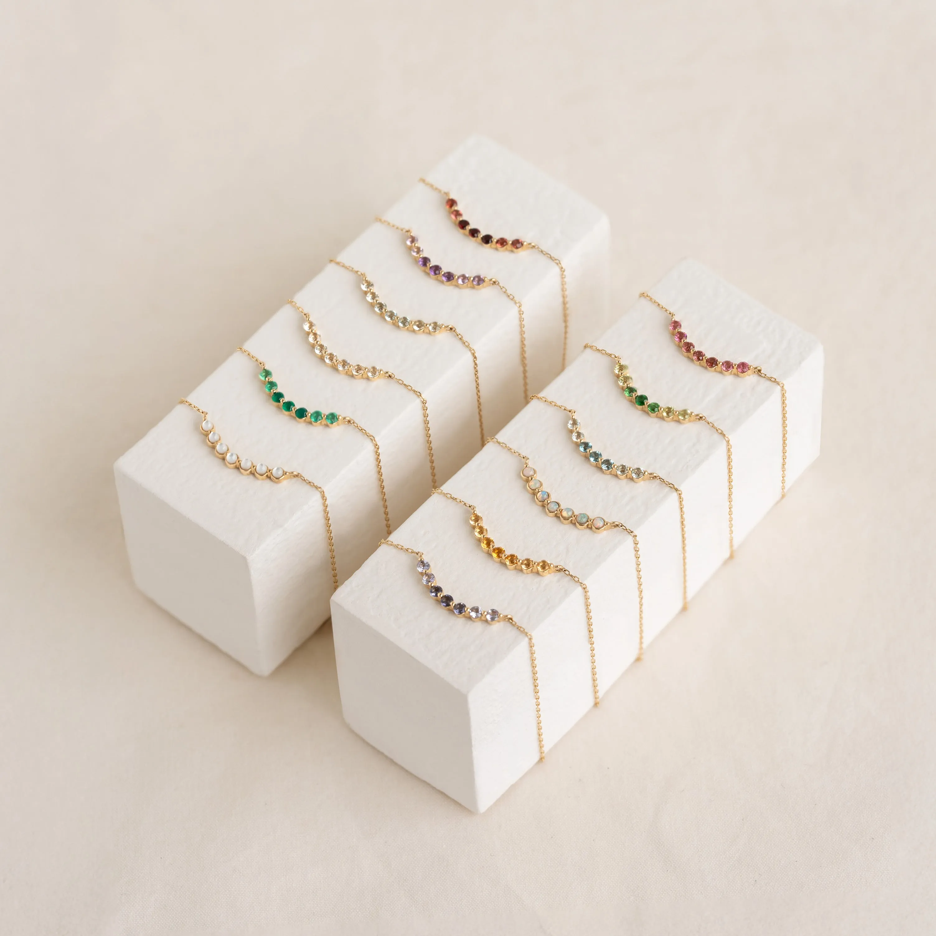 September Birthstone Necklace 14k Gold - Ombre London Blue Topaz sold by Linjer product image thumbnail 4