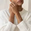 Bezel Set Diamond Bracelet 14k White Gold - Vilda sold by Linjer