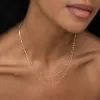 Mirror Chain Necklace 14k Gold - Mira sold by Linjer