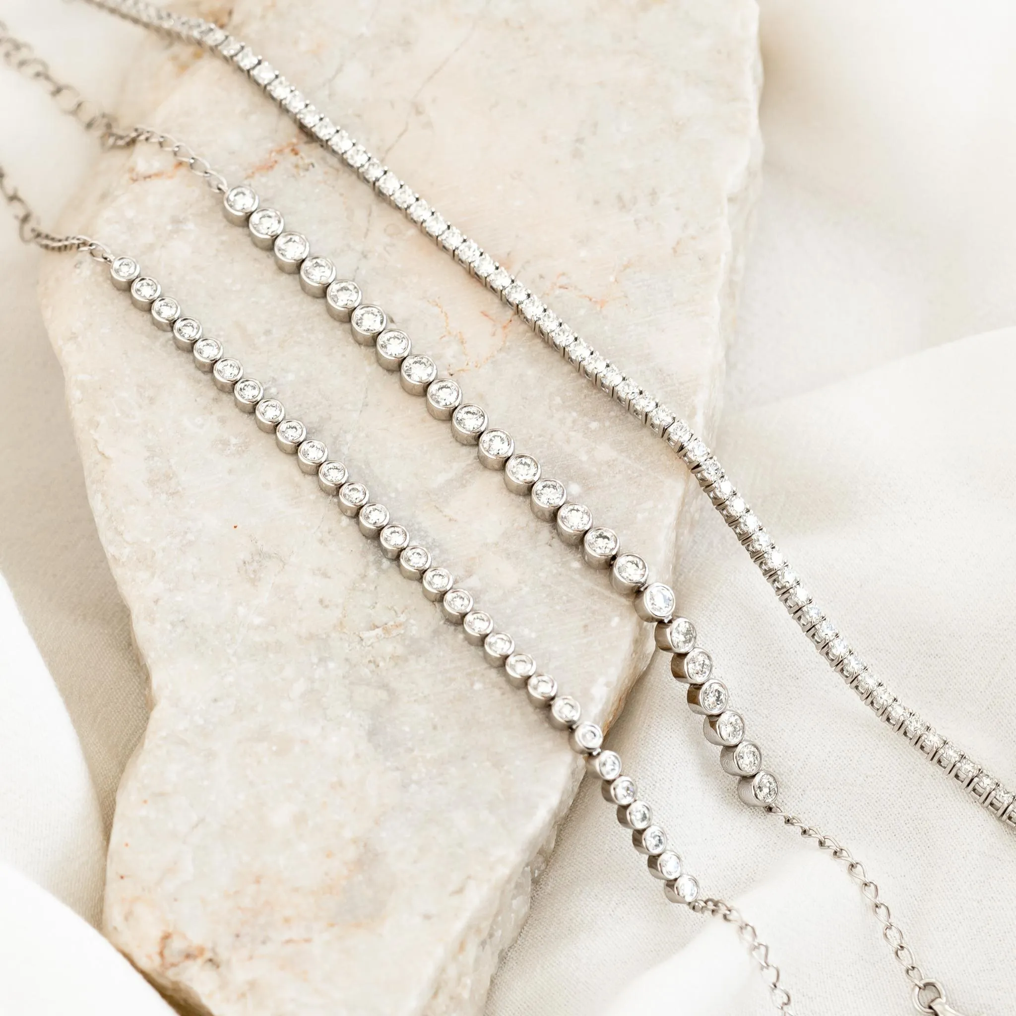 Half Diamond Tennis Bracelet 14k White Gold (1.8 - 2.0 ct tw) sold by Linjer product image thumbnail 4