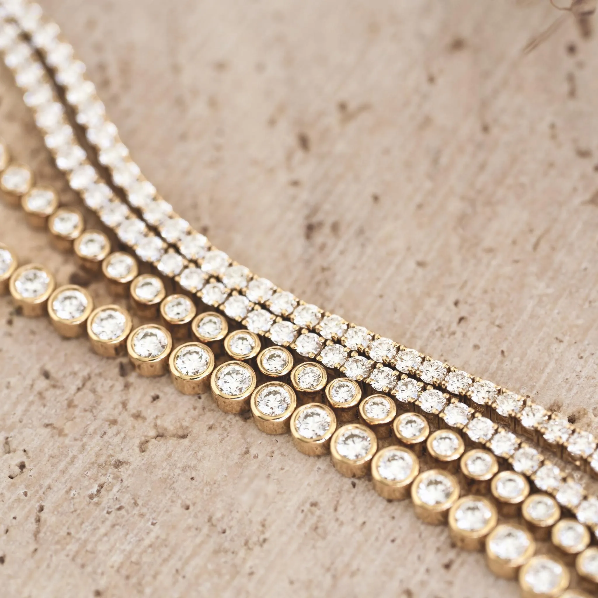 Half Diamond Tennis Bracelet 14k Yellow Gold (0.9 - 1.0 ct tw) sold by Linjer product image thumbnail 5