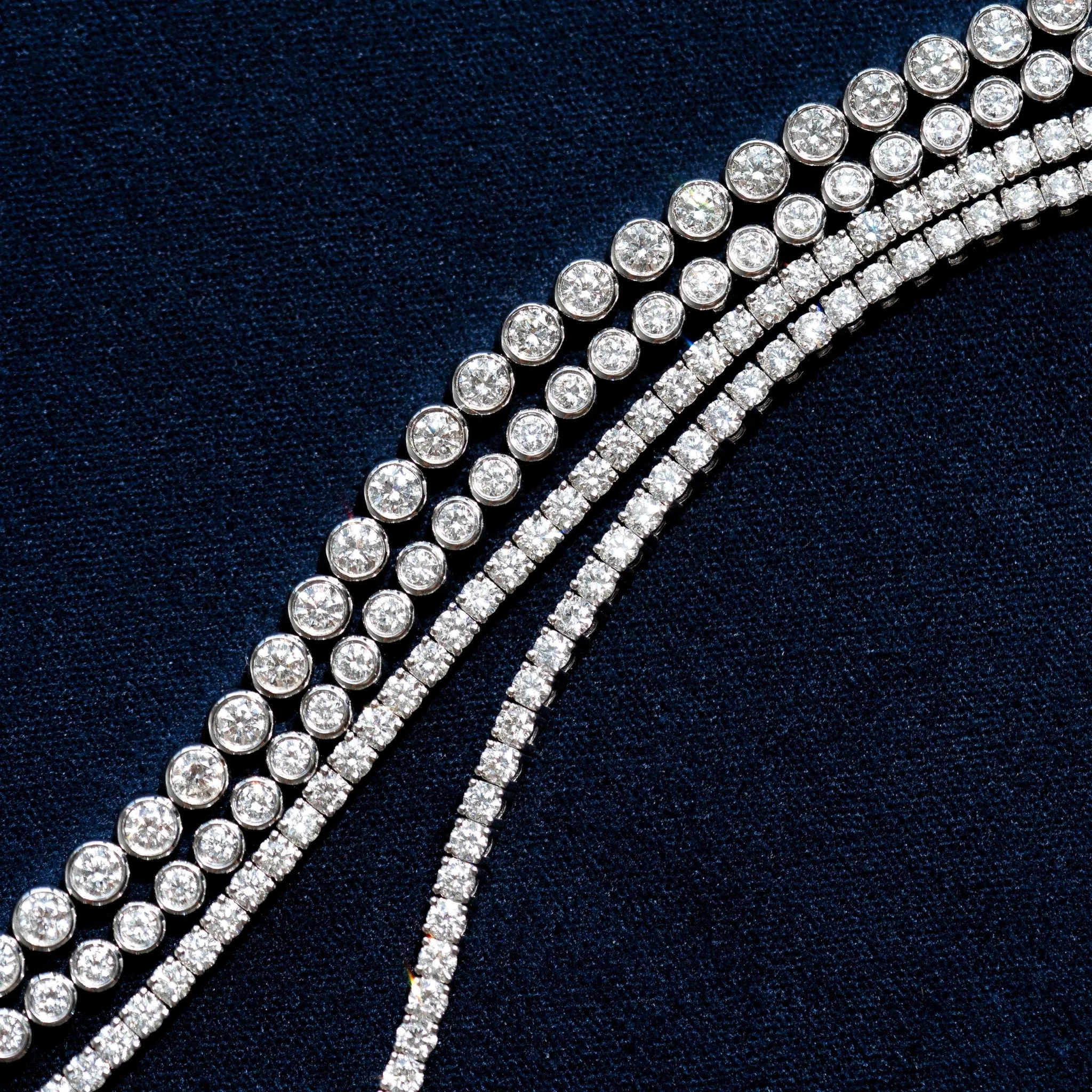 Half Diamond Tennis Bracelet 14k White Gold (0.9 - 1.0 ct tw) sold by Linjer product image thumbnail 5