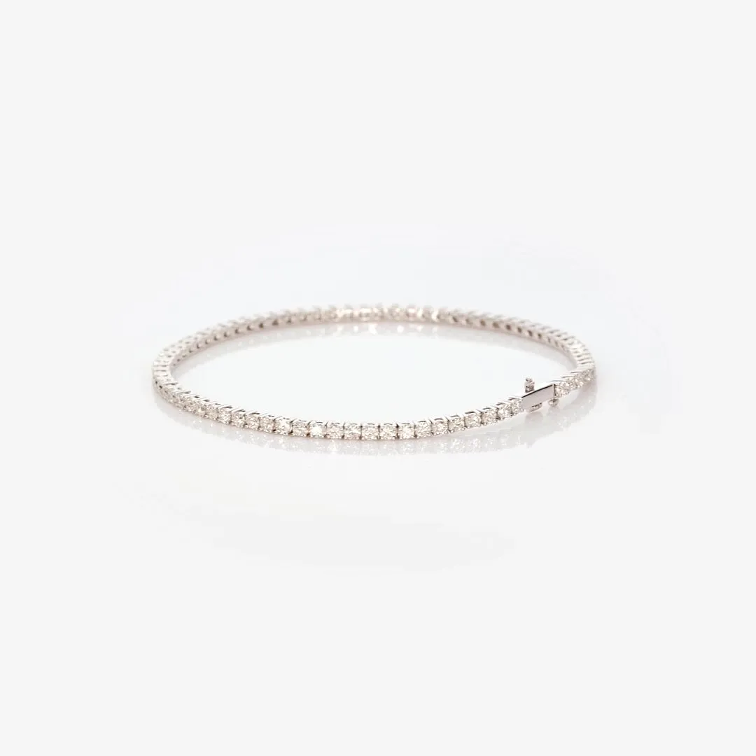 Diamond Tennis Bracelet 14k White Gold (2.9 - 3.0 ct tw, 7 inches) sold by Linjer product image thumbnail 2