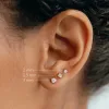 14k Yellow Gold Diamond Stud Earrings 2mm - Aria sold by Linjer