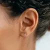 14k White Gold Diamond Stud Earrings 2mm - Aria sold by Linjer