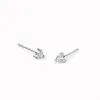 14k White Gold Diamond Stud Earrings 2mm - Aria sold by Linjer