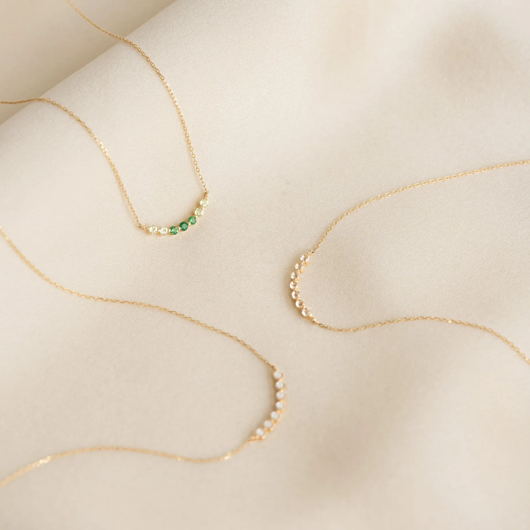 April Birthstone Necklace 14k Gold - Diamond sold by Linjer product image thumbnail 4