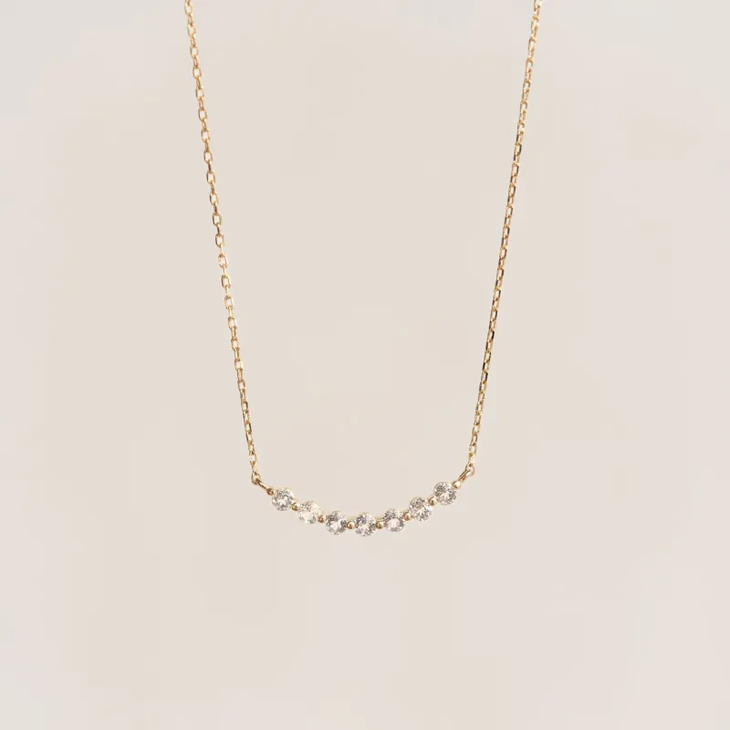 April Birthstone Necklace 14k Gold - Diamond sold by Linjer