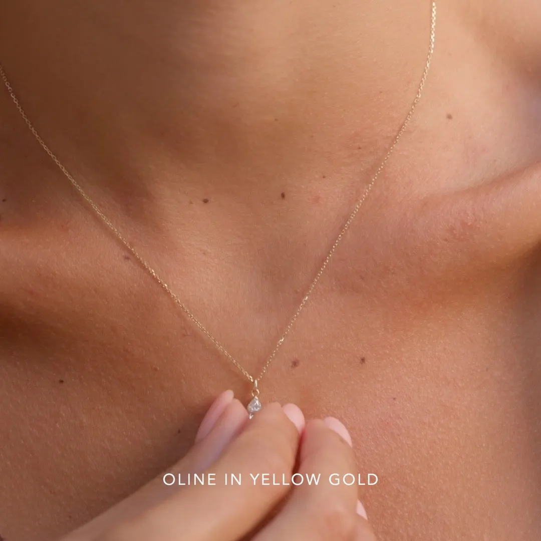 Pear Cut Diamond Pendant Necklace White Gold - Oline sold by Linjer product image thumbnail 4