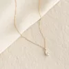 Pear Cut Diamond Pendant Necklace 14k Gold - Oline sold by Linjer